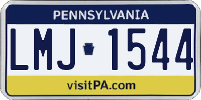 PA license plate LMJ1544