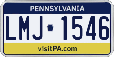 PA license plate LMJ1546