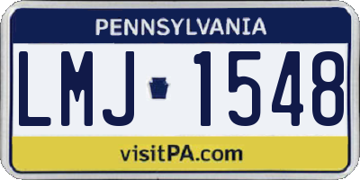 PA license plate LMJ1548