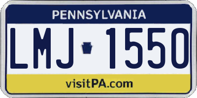PA license plate LMJ1550