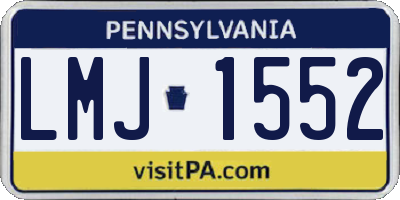 PA license plate LMJ1552