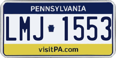 PA license plate LMJ1553