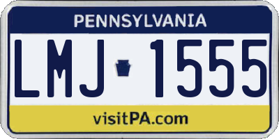 PA license plate LMJ1555