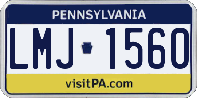 PA license plate LMJ1560