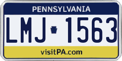 PA license plate LMJ1563