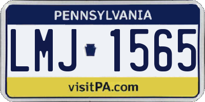 PA license plate LMJ1565