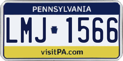 PA license plate LMJ1566