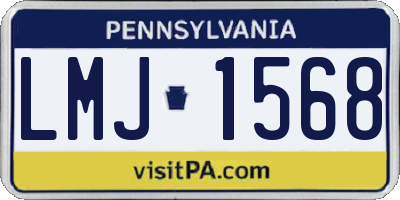 PA license plate LMJ1568