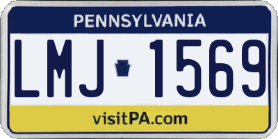 PA license plate LMJ1569