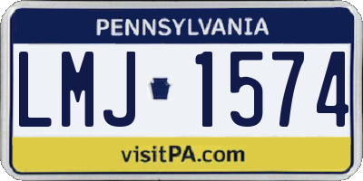 PA license plate LMJ1574