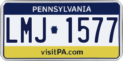 PA license plate LMJ1577