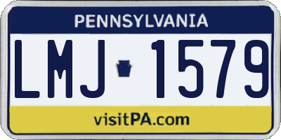PA license plate LMJ1579