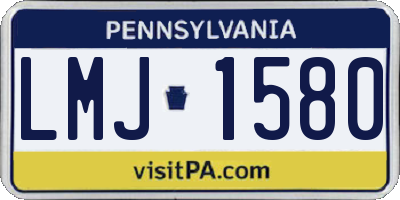 PA license plate LMJ1580