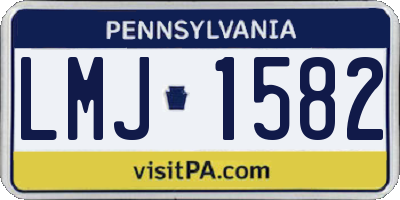 PA license plate LMJ1582