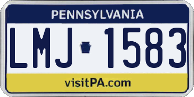 PA license plate LMJ1583