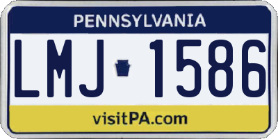 PA license plate LMJ1586