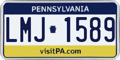 PA license plate LMJ1589