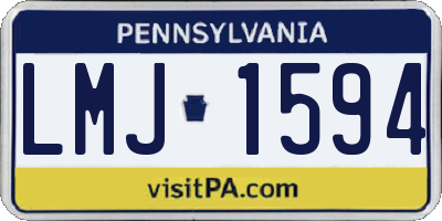 PA license plate LMJ1594