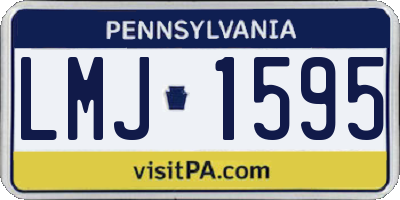 PA license plate LMJ1595