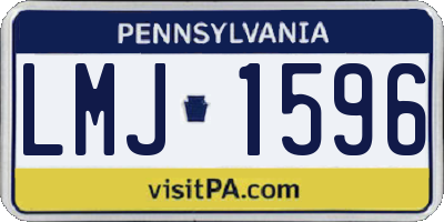 PA license plate LMJ1596