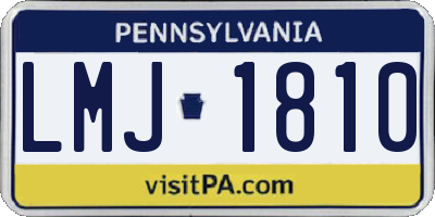 PA license plate LMJ1810