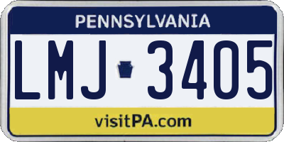 PA license plate LMJ3405