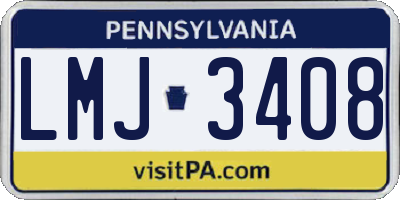 PA license plate LMJ3408