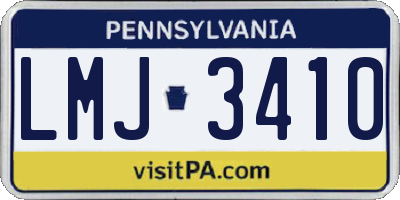 PA license plate LMJ3410