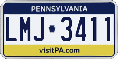 PA license plate LMJ3411