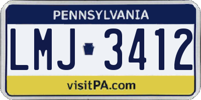 PA license plate LMJ3412