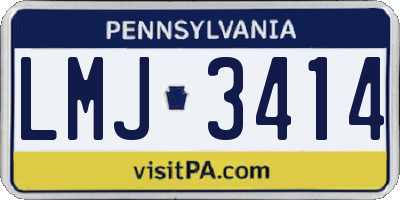 PA license plate LMJ3414