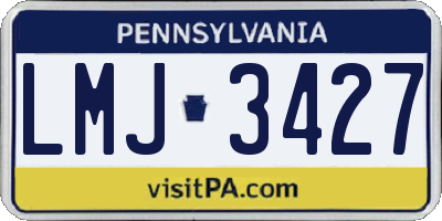 PA license plate LMJ3427