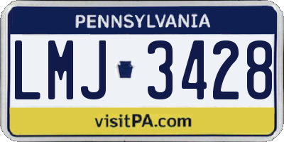 PA license plate LMJ3428
