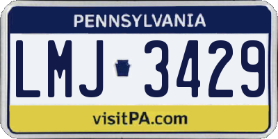 PA license plate LMJ3429