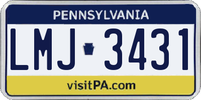 PA license plate LMJ3431