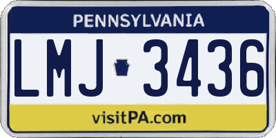 PA license plate LMJ3436