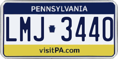 PA license plate LMJ3440