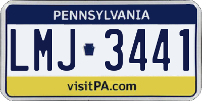 PA license plate LMJ3441