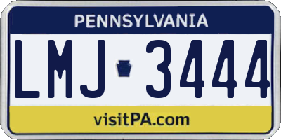 PA license plate LMJ3444