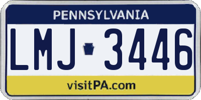 PA license plate LMJ3446