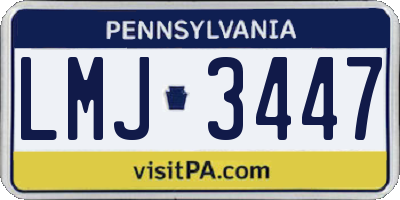 PA license plate LMJ3447