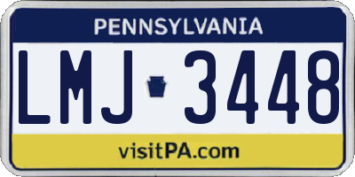 PA license plate LMJ3448