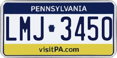 PA license plate LMJ3450