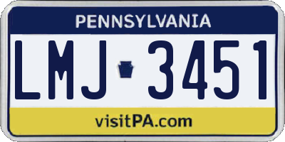 PA license plate LMJ3451