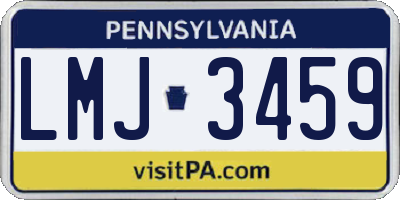 PA license plate LMJ3459