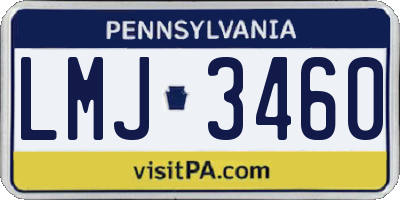 PA license plate LMJ3460