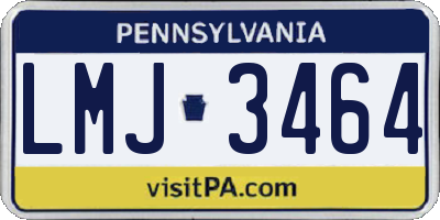PA license plate LMJ3464
