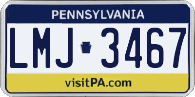 PA license plate LMJ3467