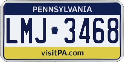 PA license plate LMJ3468