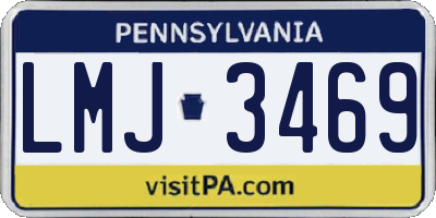 PA license plate LMJ3469